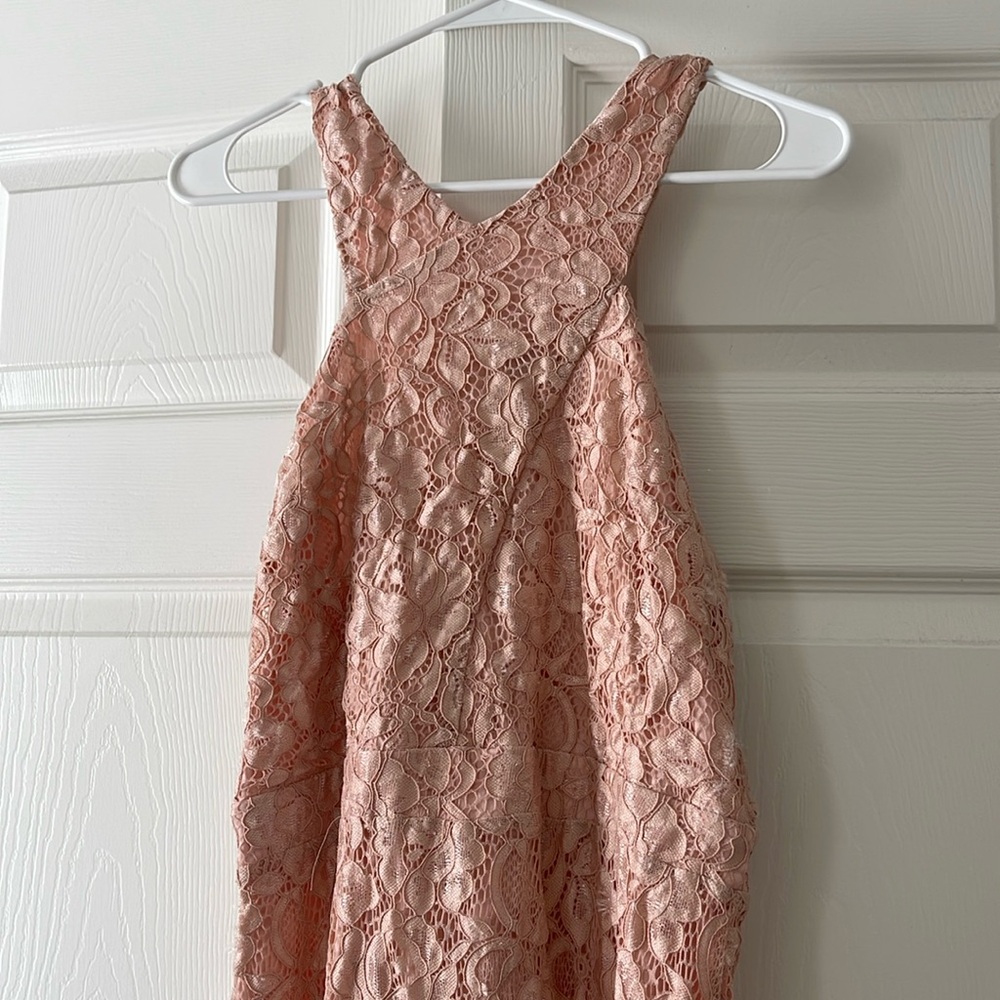 Sam Edelman peach lace maxi dress